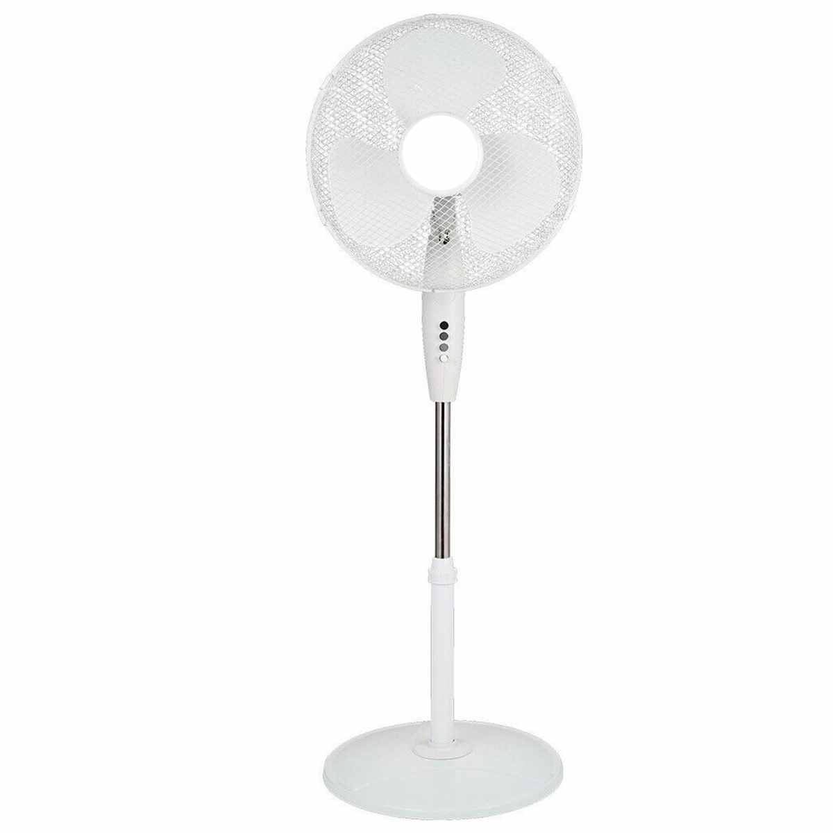 16" Low Noise Pedestal Fan Black/White