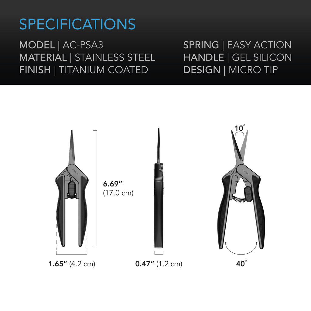 PRUNING SHEAR, 6.6” STRAIGHT BLADES - AC INFINITY