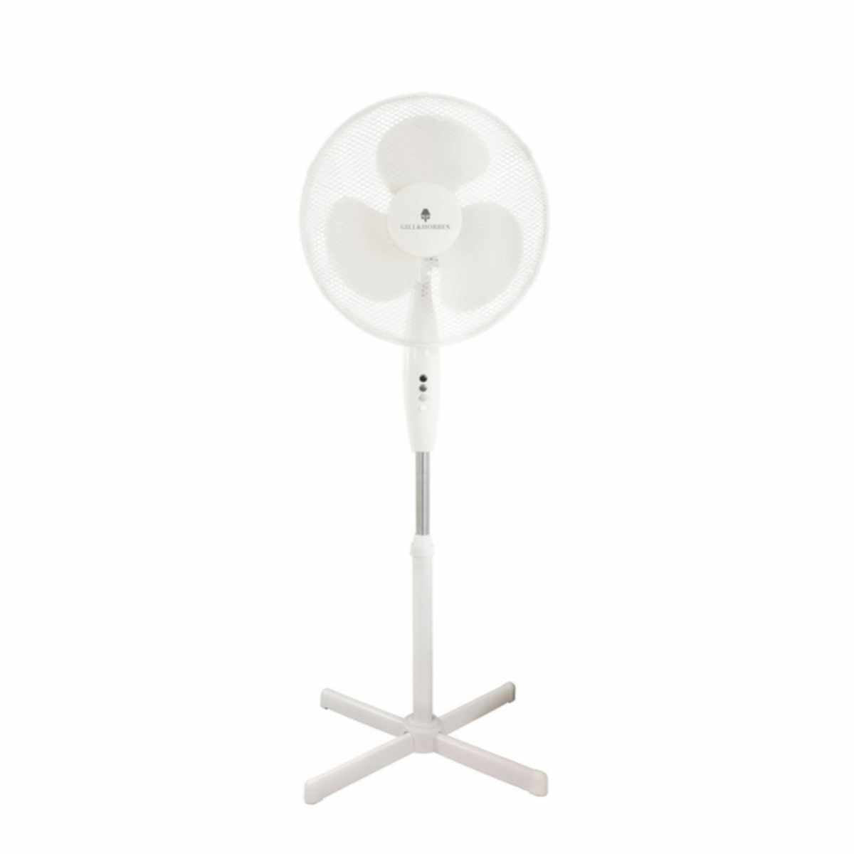 White 16" Pedestal Fan Cross Leg